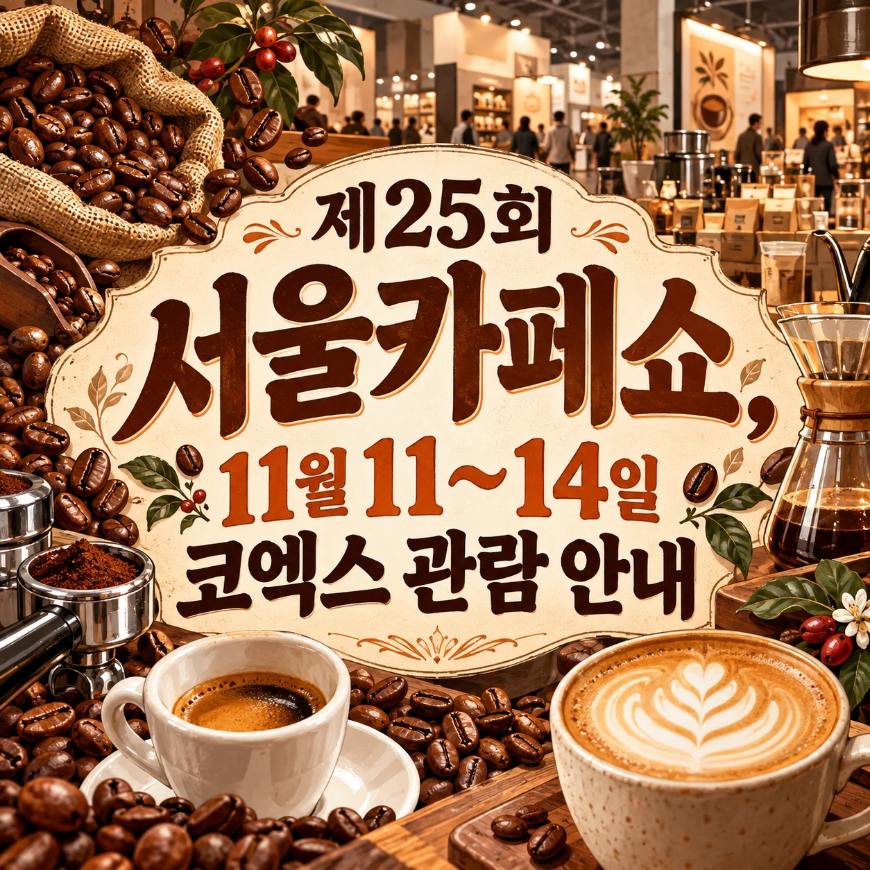 제25회 서울카페쇼, 11월 11~14일 코엑스 관람 안내